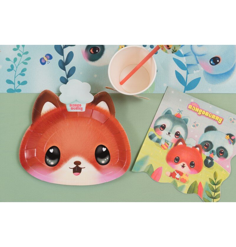 Bangoberry - Fuzzy Fox Kuchenteller 8er-Pack