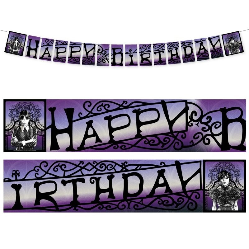 Wednesday - Happy Birthday Girlande