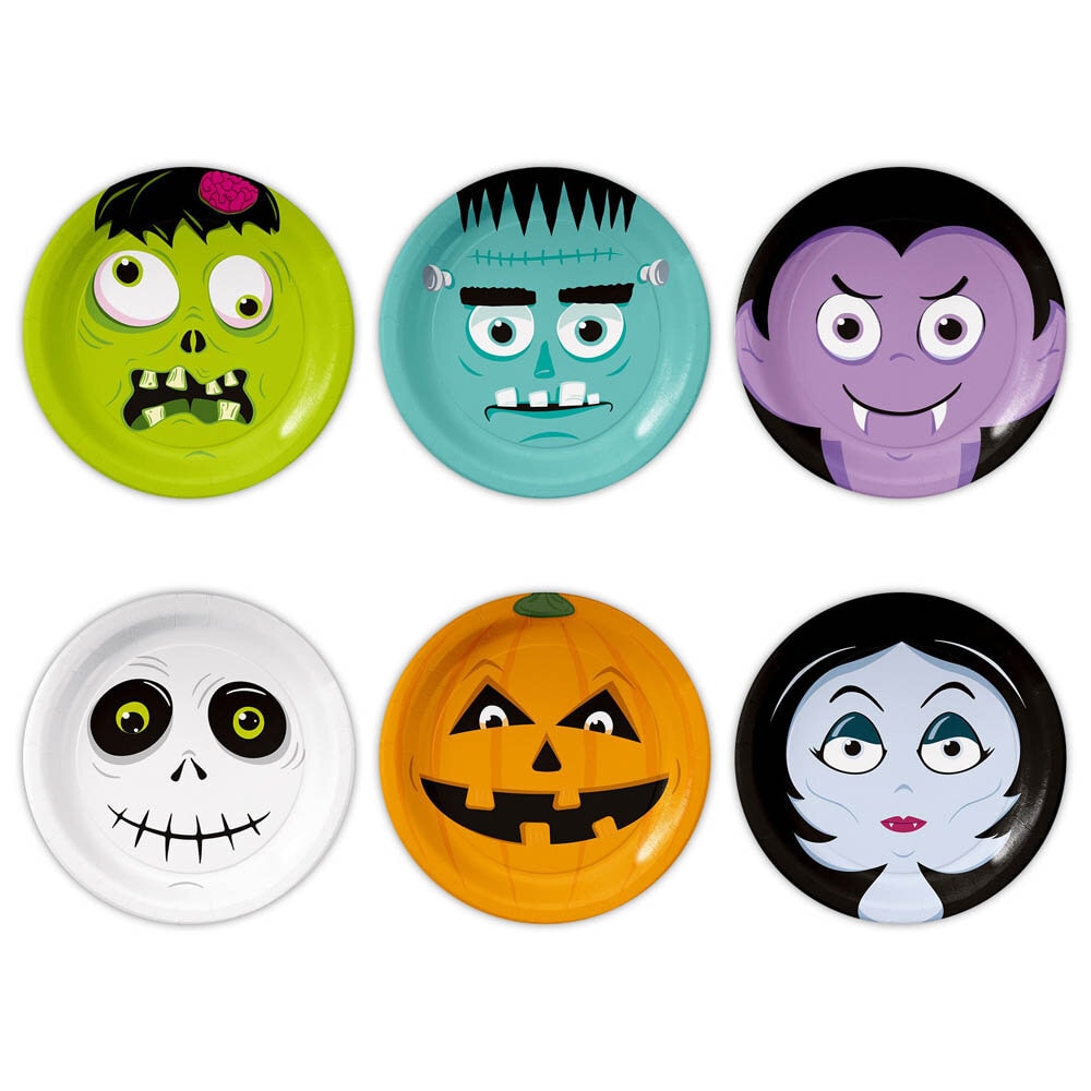 Halloween Monsters Teller 6er-Pack