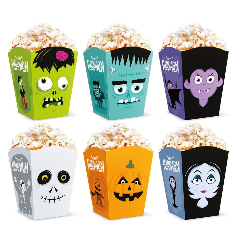 Halloween Monsters Popcornboxen 6er-Pack