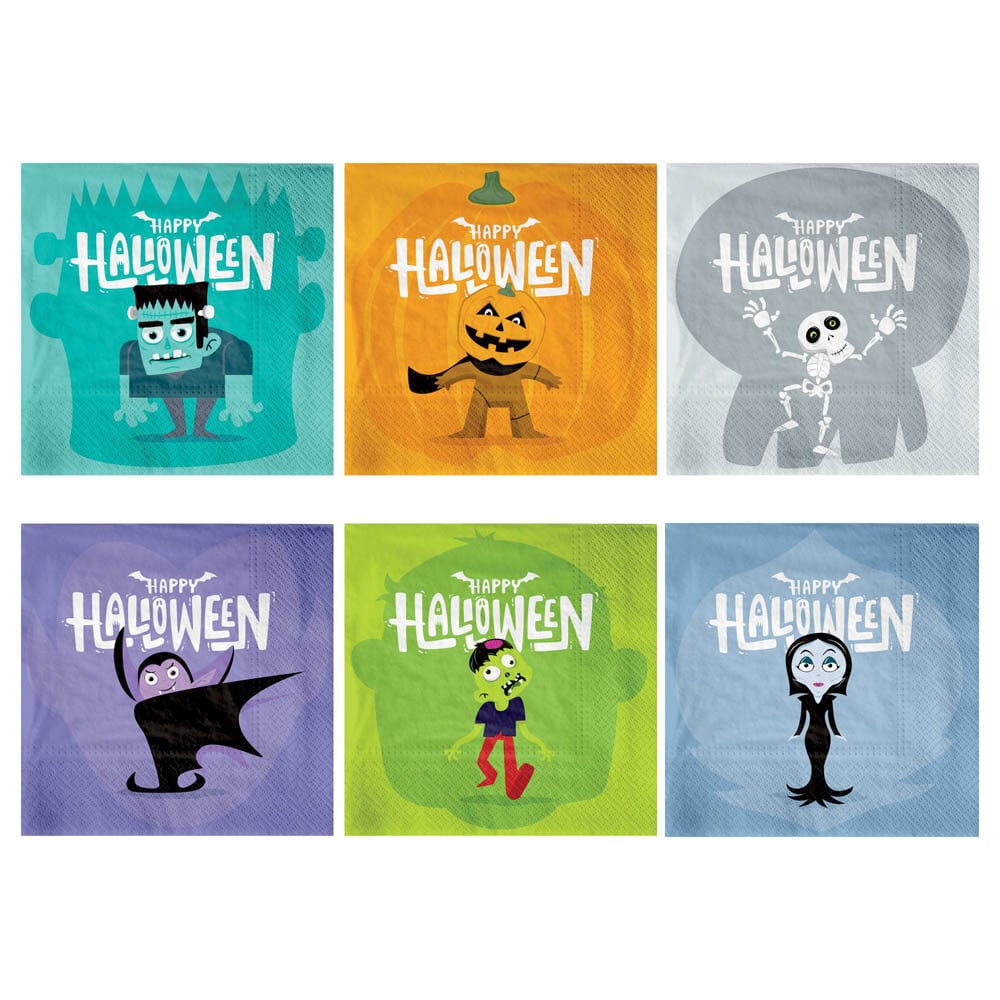 Halloween Monsters Servietten 12er-Pack