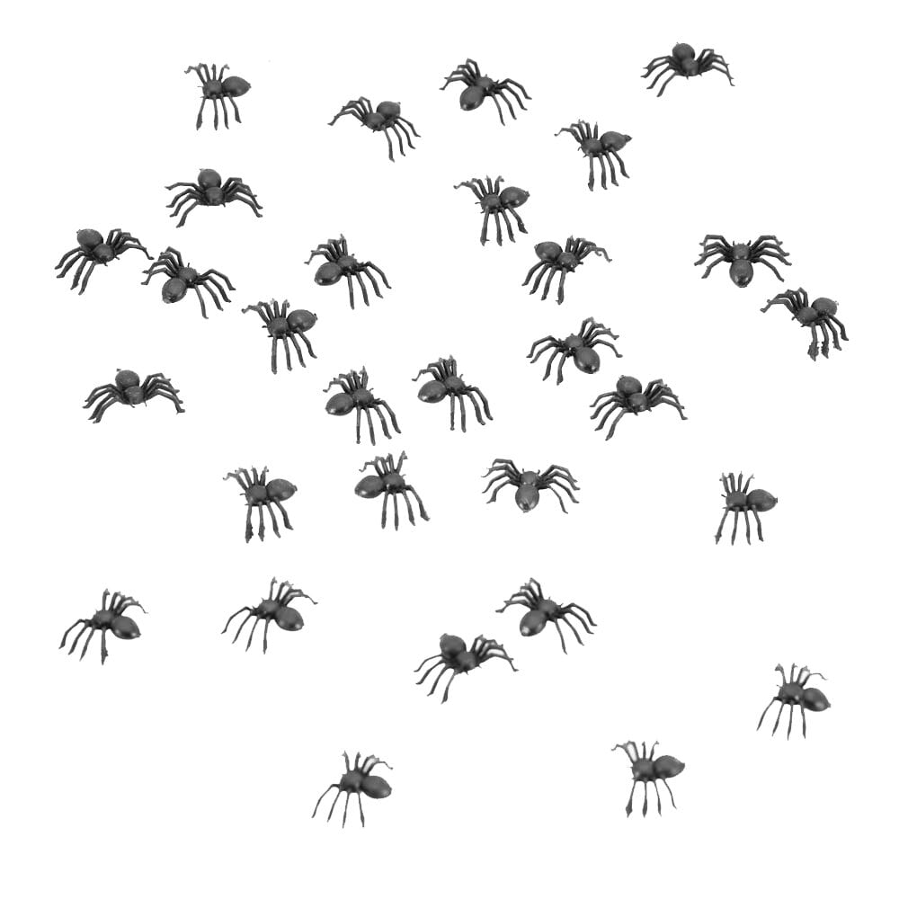 Schwarze Spinnen 2 cm, 80er-Pack