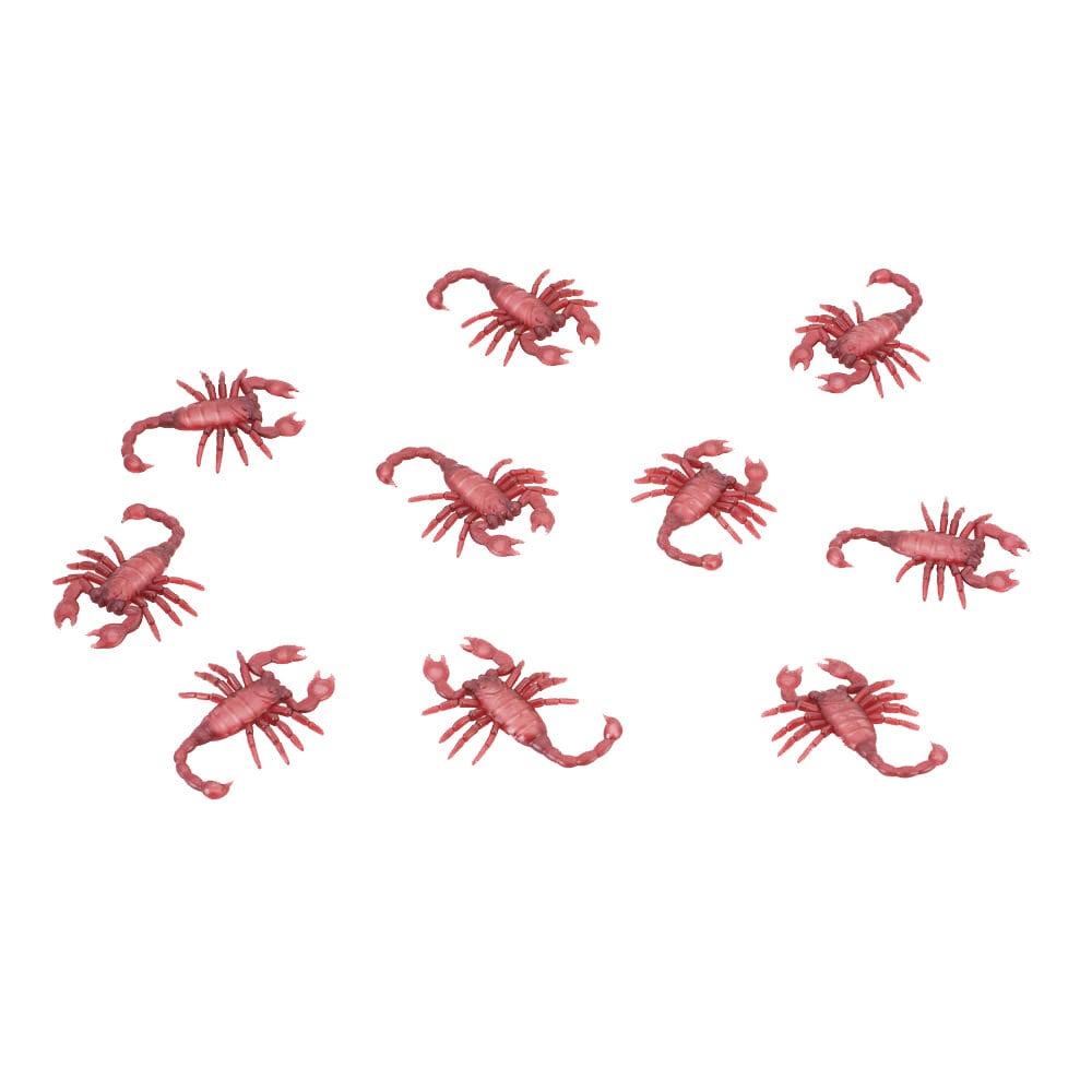 Braune Skorpione 6,5 x 5,5 cm, 10er-Pack