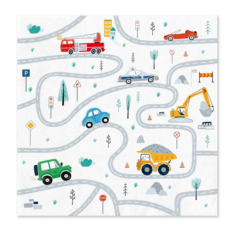 Fahrzeug Servietten 10er-Pack