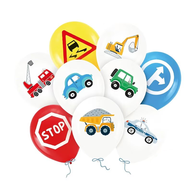 Fahrzeug Ballons 9er-Pack