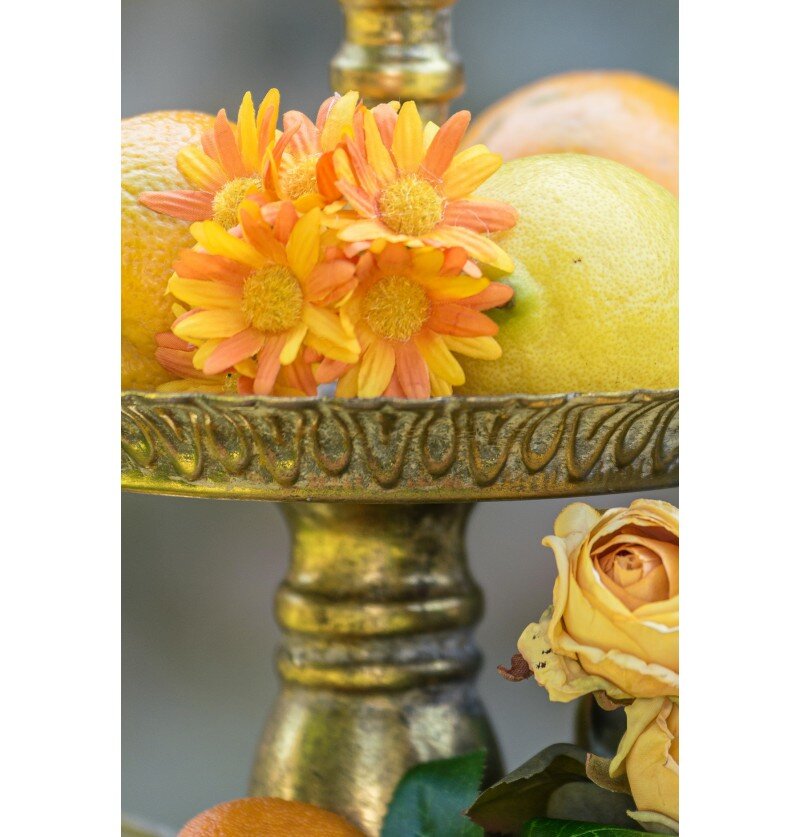 Künstliche orangefarbene Margeriten - Strauß, 11 cm