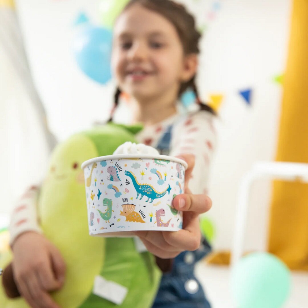 Dinosaurier Eisbecher 6er-Pack
