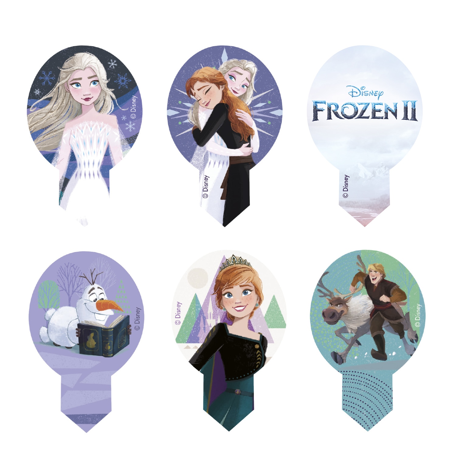 Frozen 2 - Muffindekorationen aus Oblaten 20er-Pack