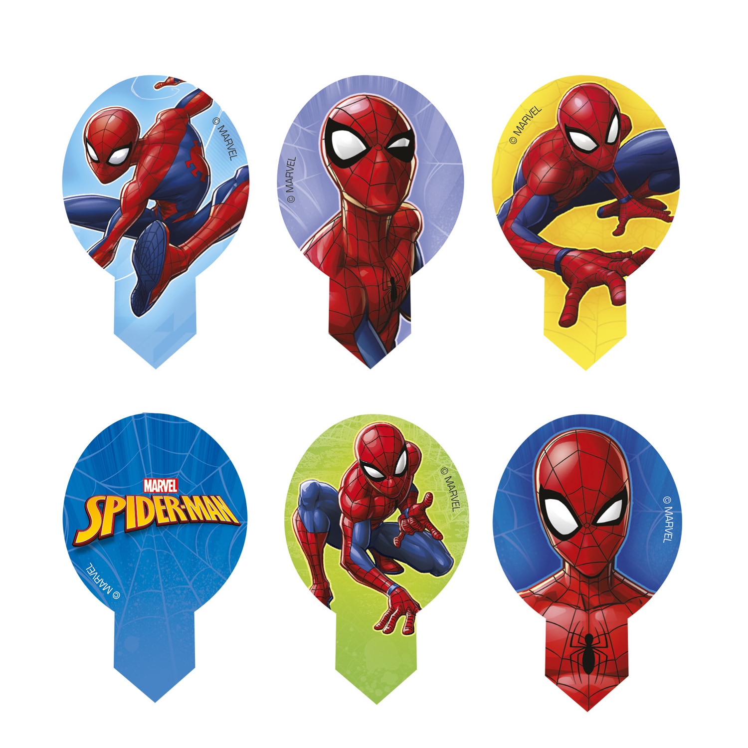 Spiderman - Muffindekorationen aus Oblaten 20er-Pack