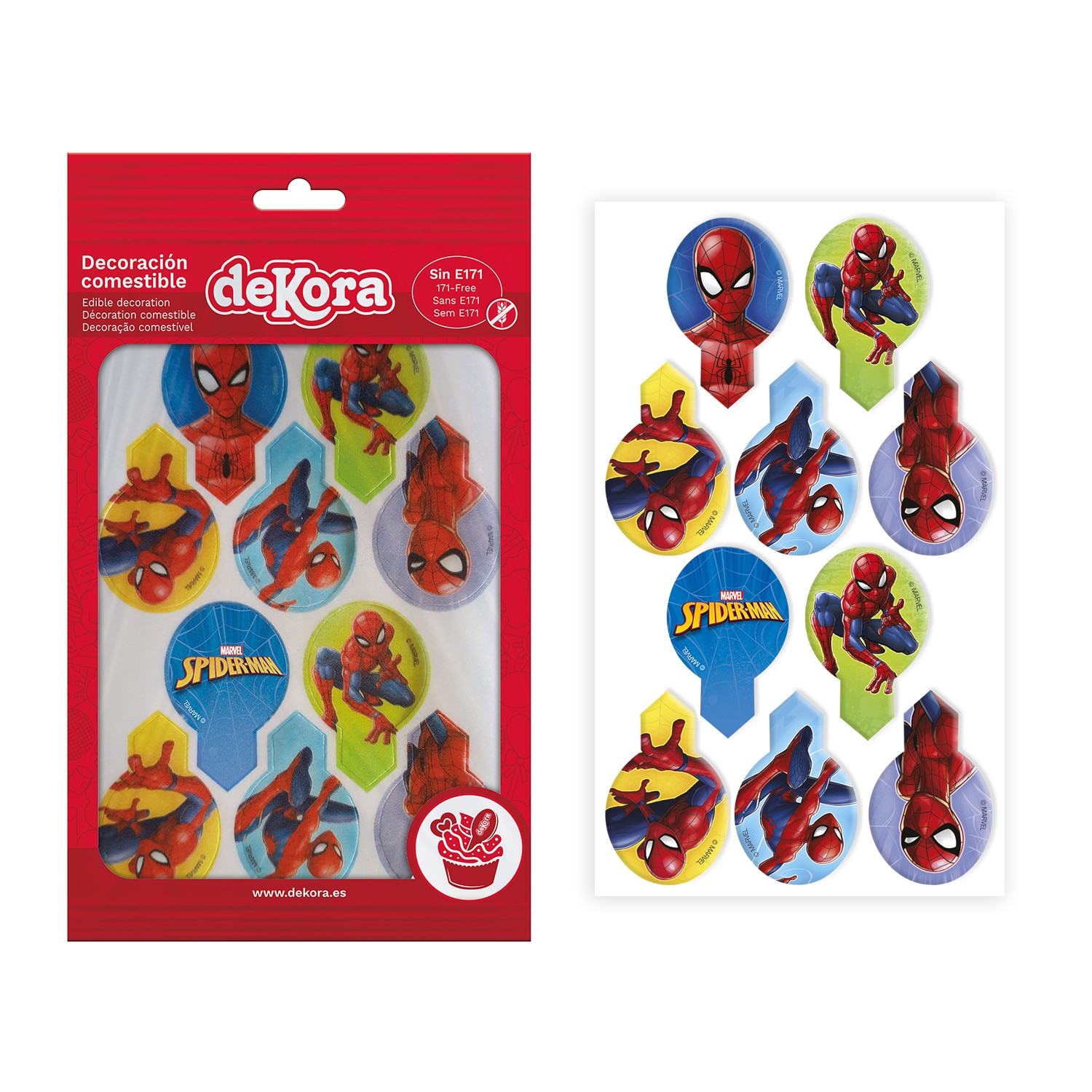 Spiderman - Muffindekorationen Waffeln 20er Pack