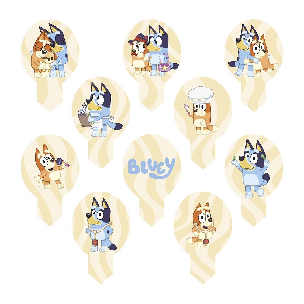 Bluey Muffindekorationen Oblaten 20er-Pack