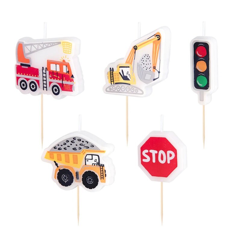Fahrzeug Tortenkerzen 5er-Pack