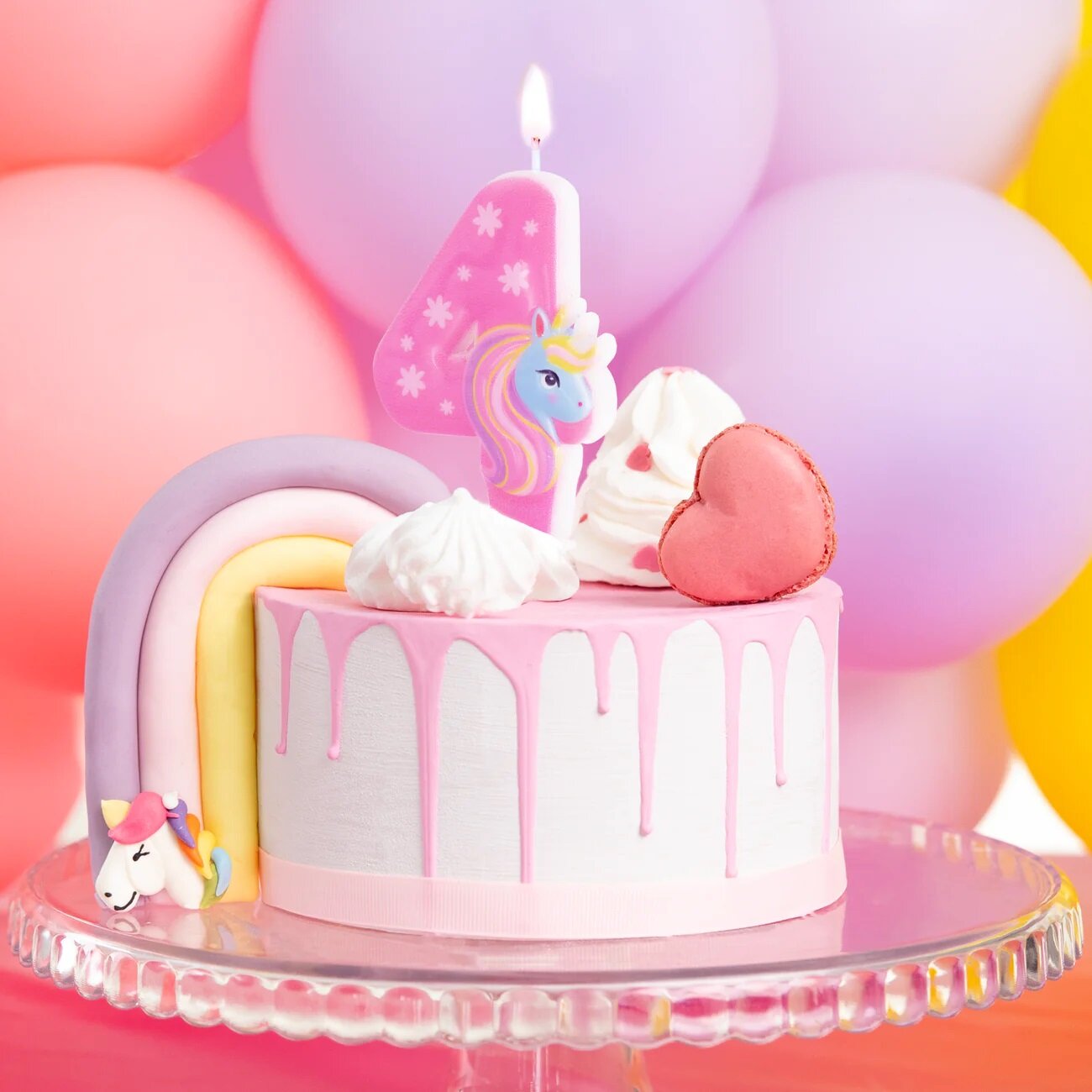 Einhorn-Zahlenkerzen 1-6 Jahre