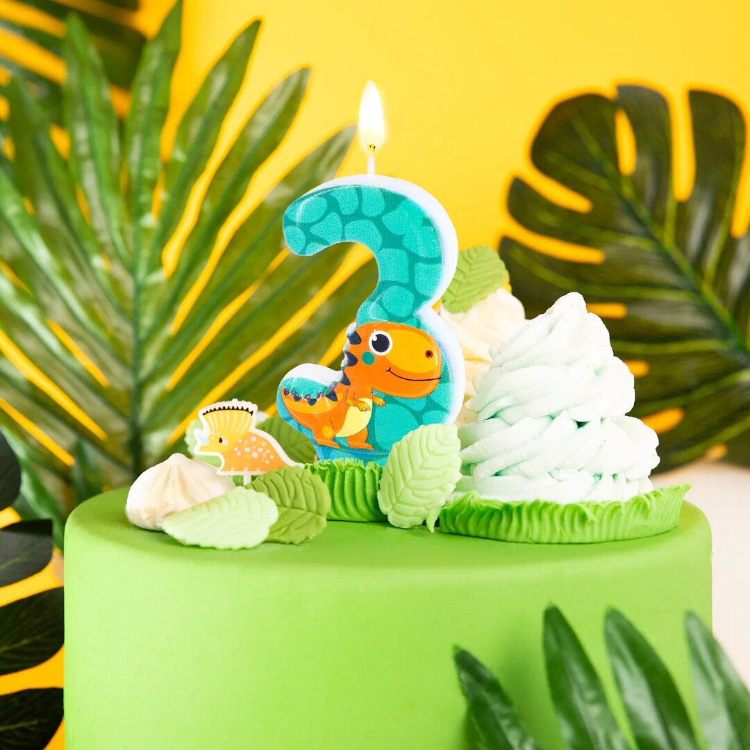 Dinosaurier-Zahlenkerzen 1-6 Jahre