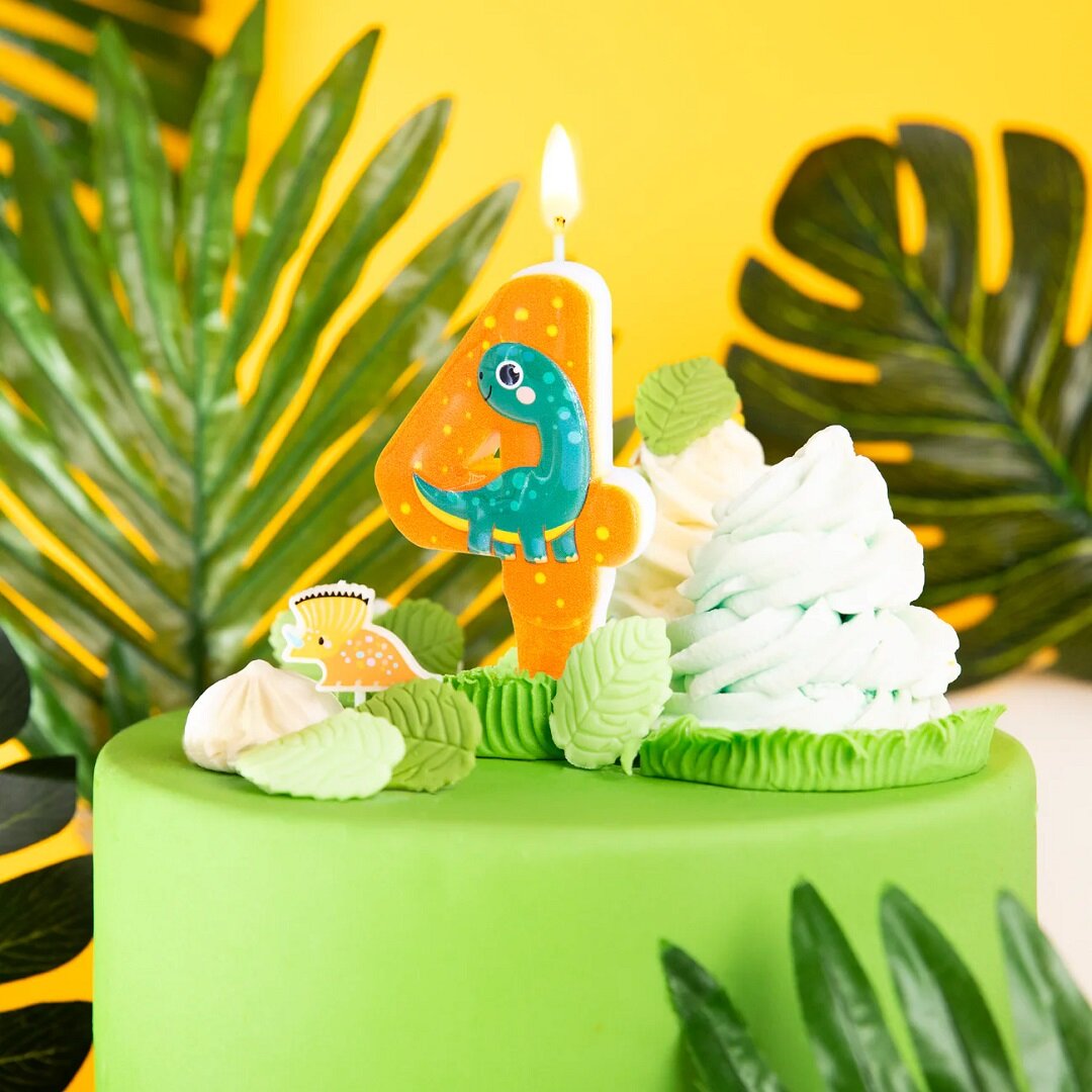 Dinosaurier-Zahlenkerzen 1-6 Jahre