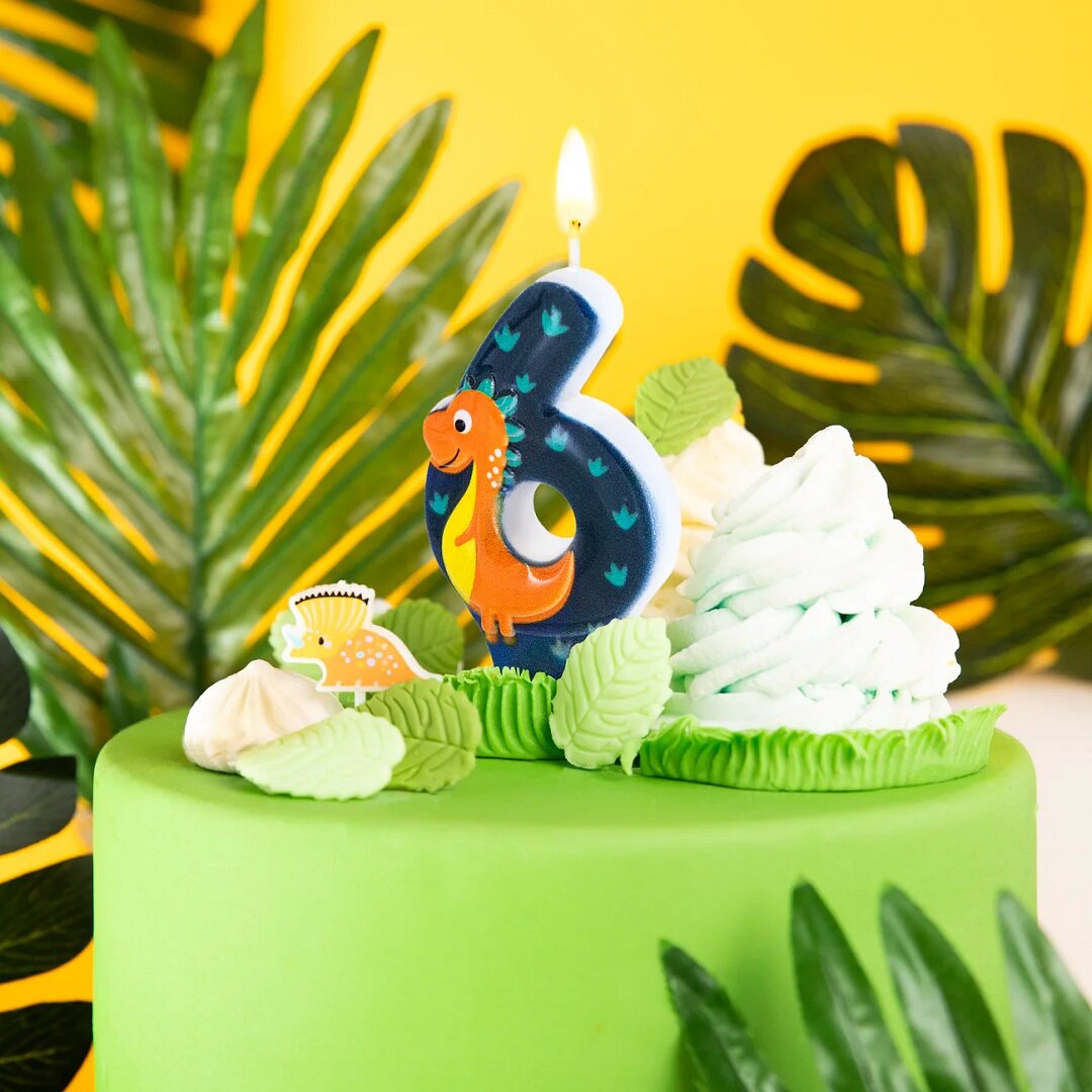 Dinosaurier-Zahlenkerzen 1-6 Jahre