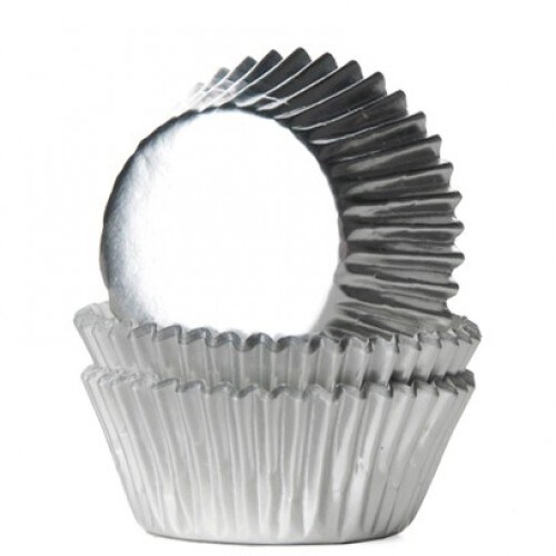 Muffinförmchen Mini - Silbermetallic 36er-Pack