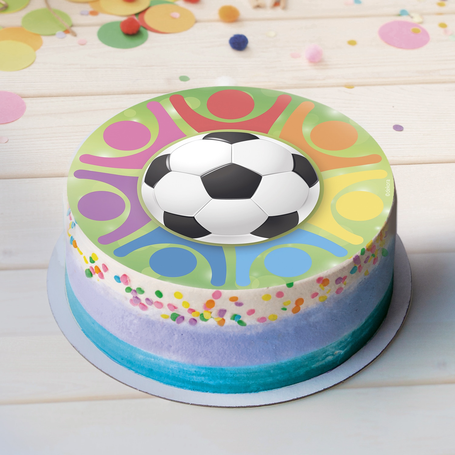 Tortenaufleger Fußball - Oblate 20 cm