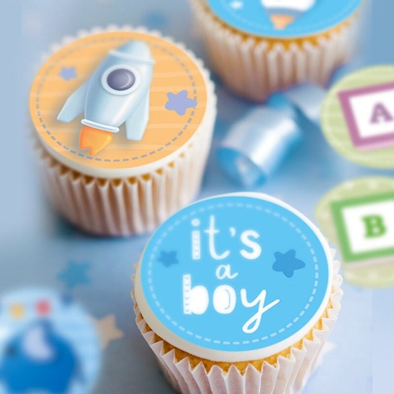 Muffindekorationen - Baby Boy 20er Pack