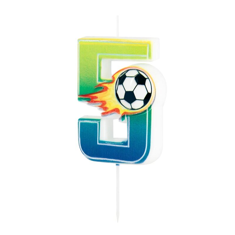 Geburtstagskerze Fußball 5 Jahre