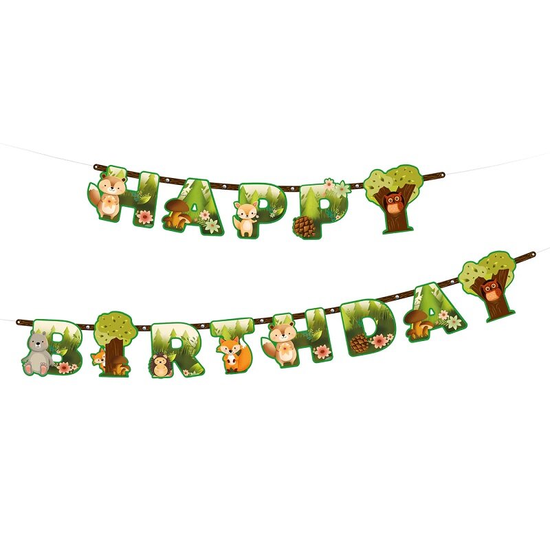 Waldfreunde - Girlande Happy Birthday 210 cm