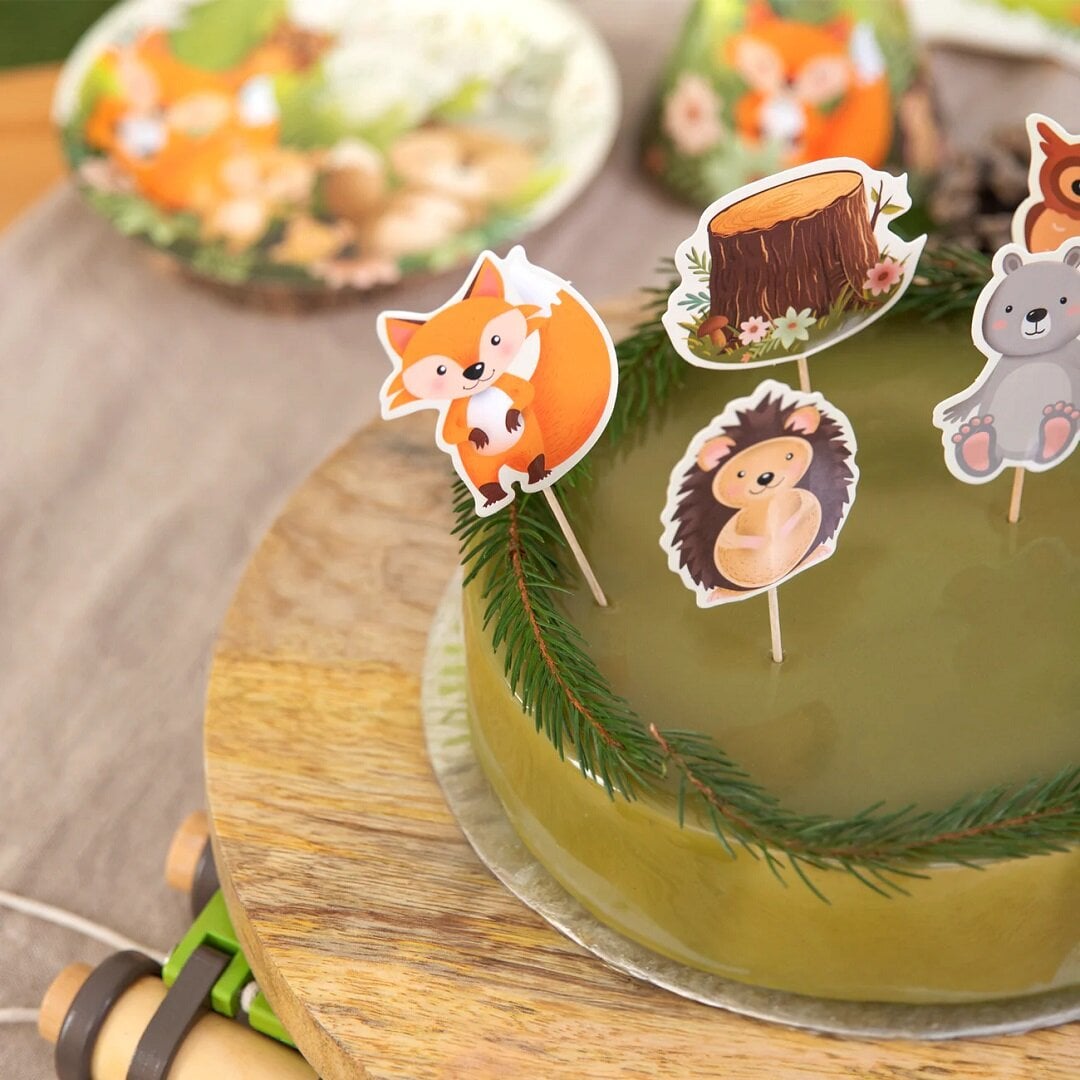 Waldfreunde - Cupcake-Topper 9er-Pack