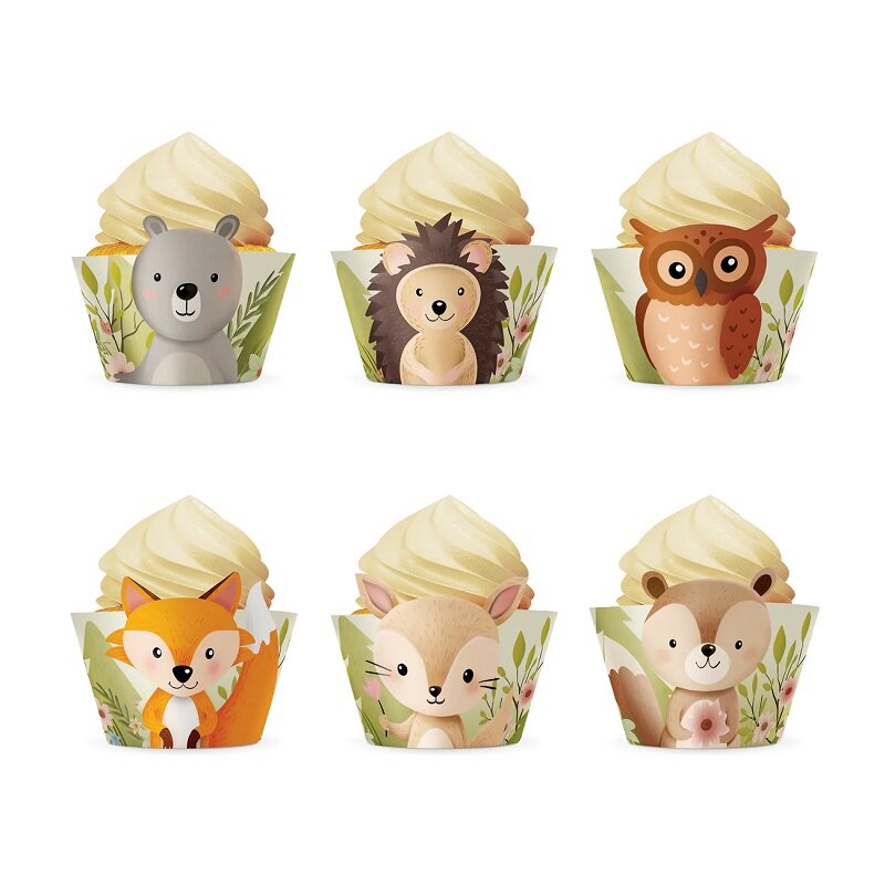 Waldfreunde - Cupcake-Wrapper 6er-Pack