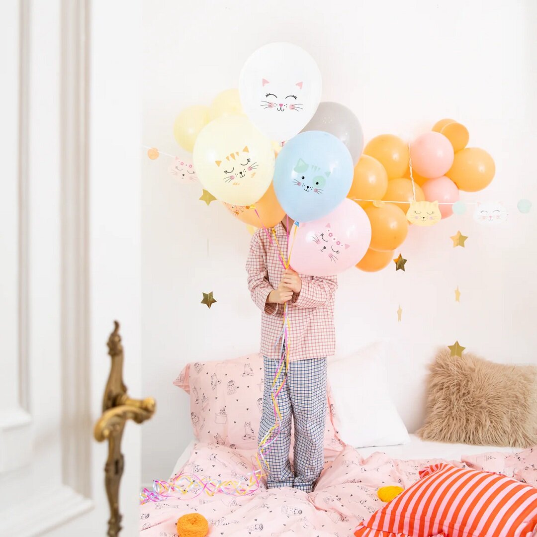 Luftballons mit Katzen 6er-Pack