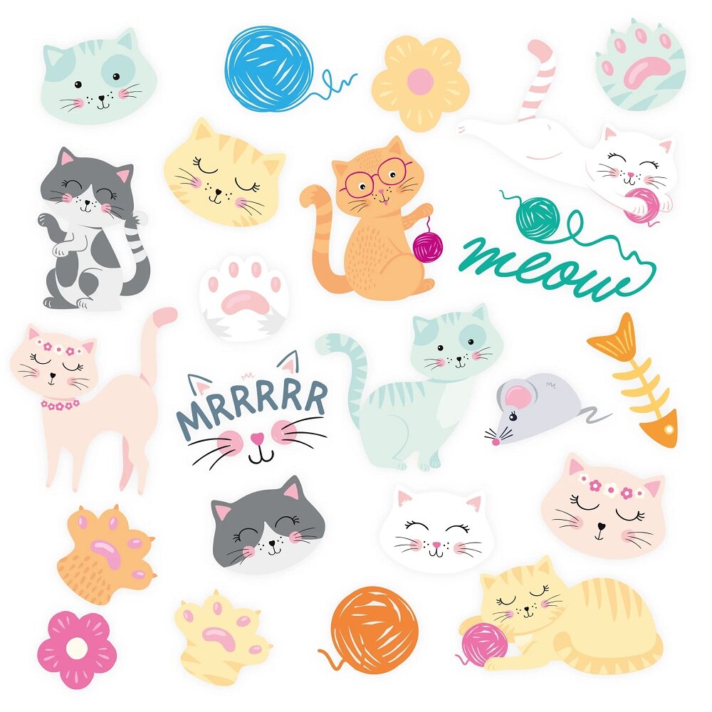 Katzen Tattoos 23er-Pack