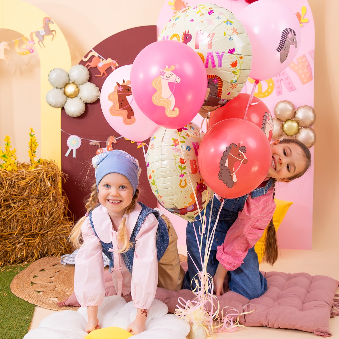 Luftballons mit Pferden 6er-Pack