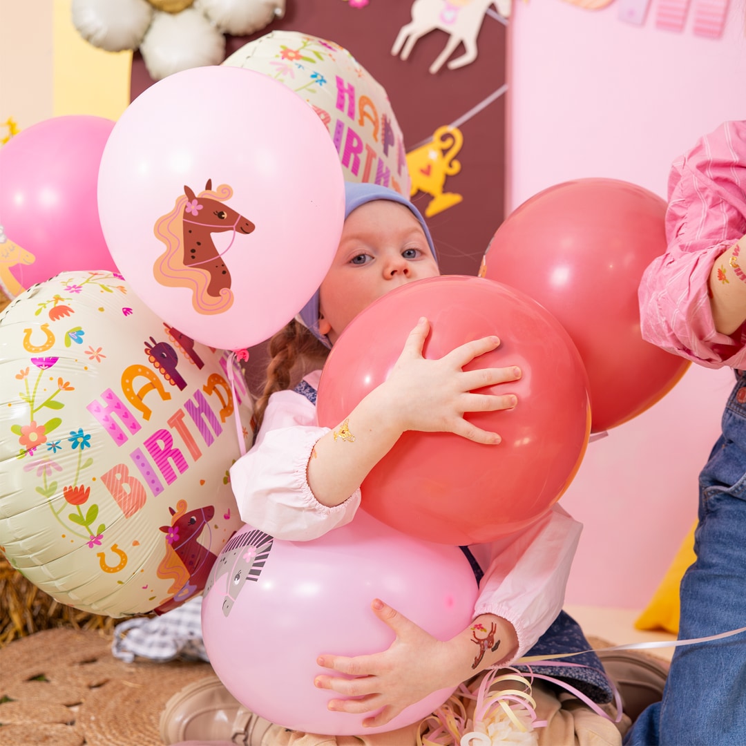 Luftballons mit Pferden 6er-Pack