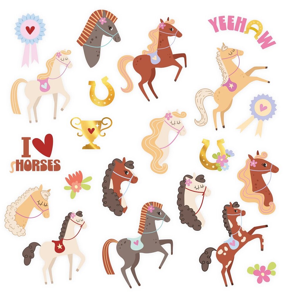 Pferde Tattoos 21er-Pack