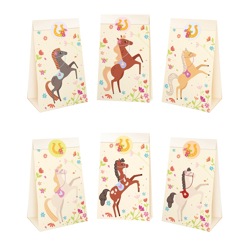 Pferde - Geschenktüten 6er-Pack