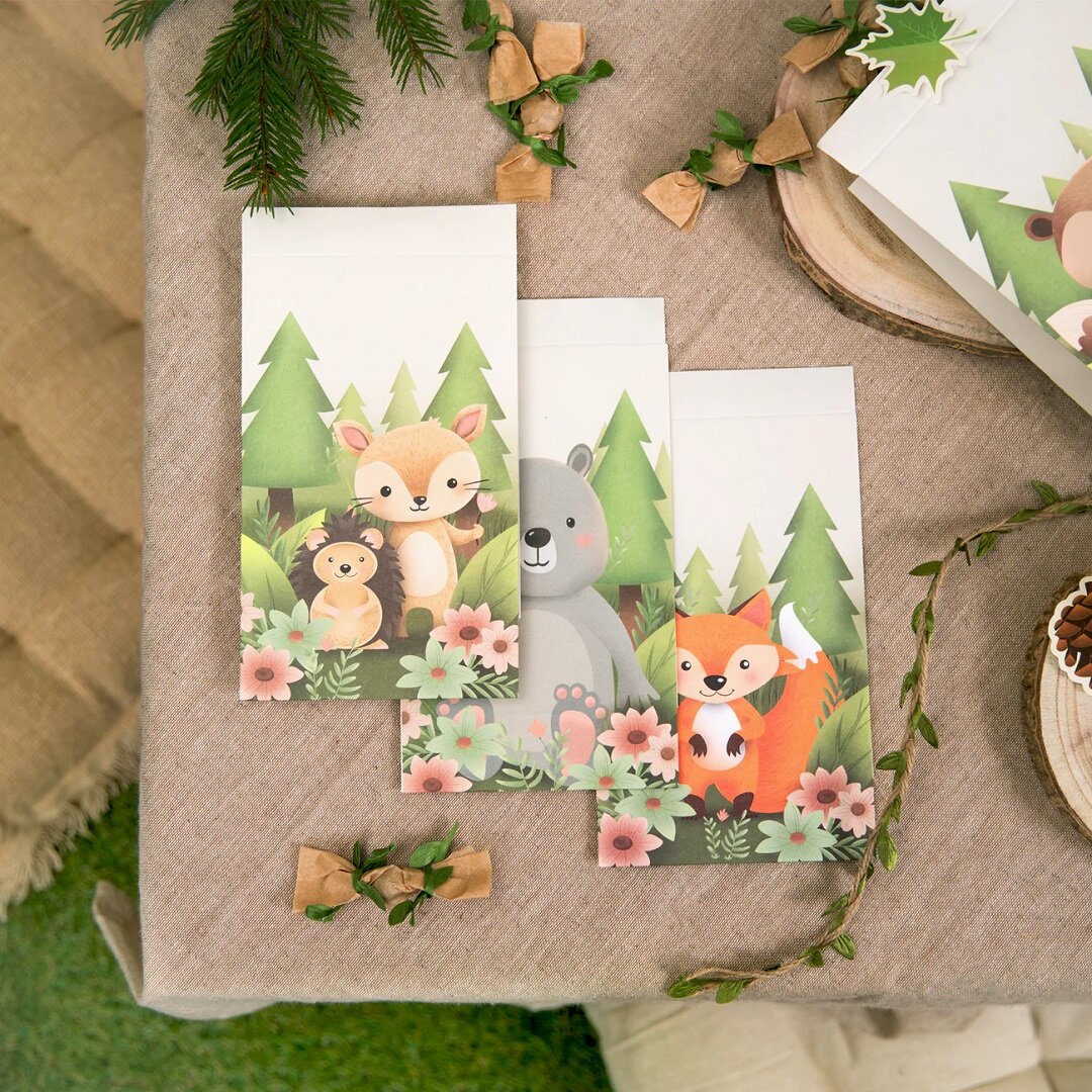 Waldfreunde - Geschenktüten aus Papier 4er-Pack