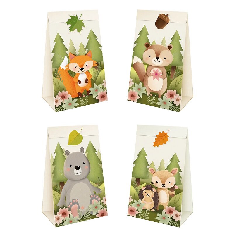 Waldfreunde - Geschenktüten aus Papier 4er-Pack