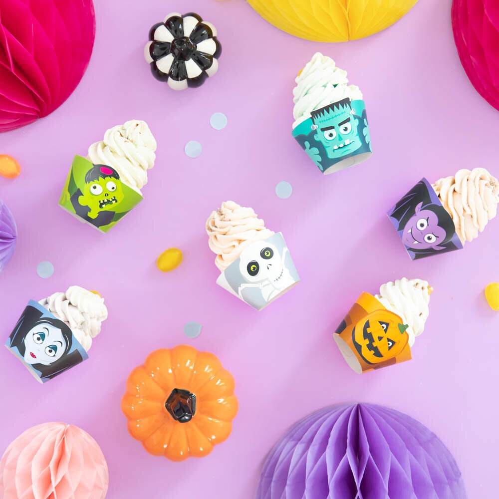 Halloween Monsters Cupcake Wrapper 6er-Pack