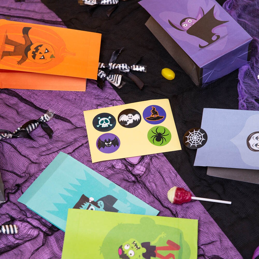 Halloween Monsters Mitgebsel-Tüten 6er-Pack