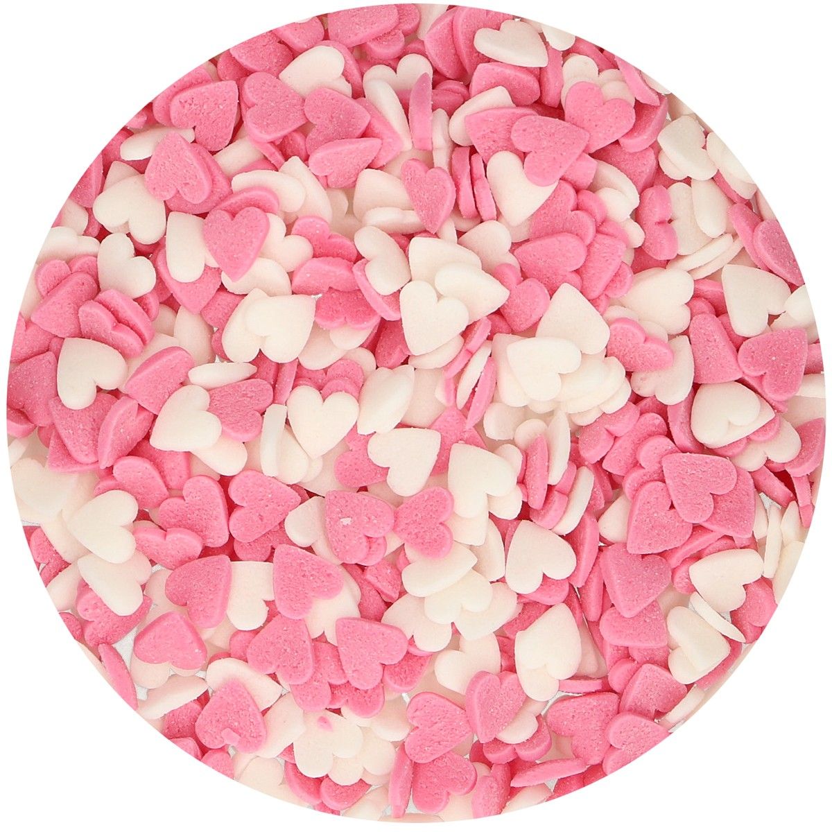 FunCakes - Streusel Herzen Rosa-Weiß 60 g