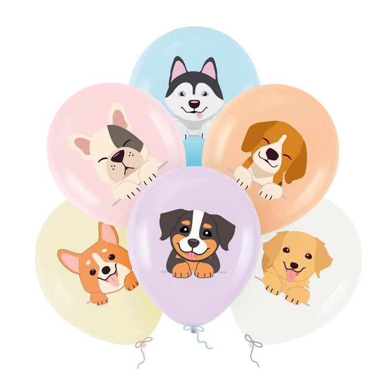 Luftballons mit Hunden 6er-Pack