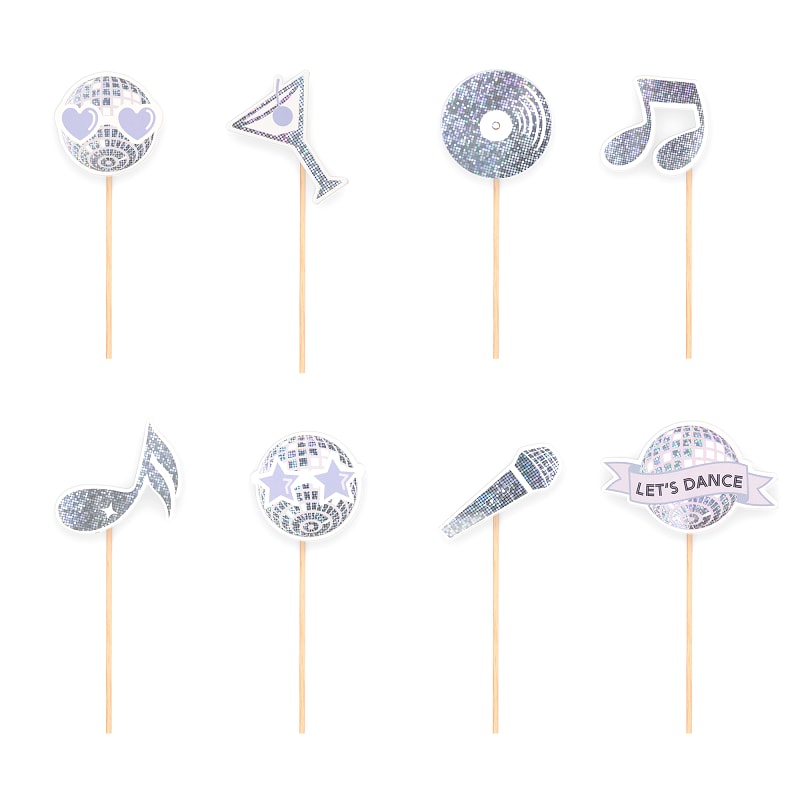 Disco - Cake Toppers 8er-Pack