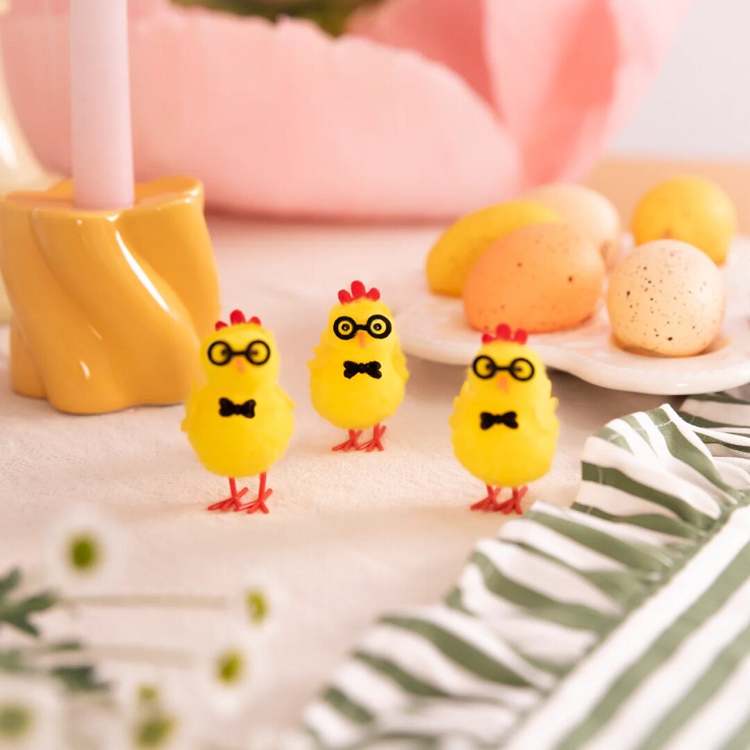 Osterküken mit Brille, 5,5 cm, 6er-Pack