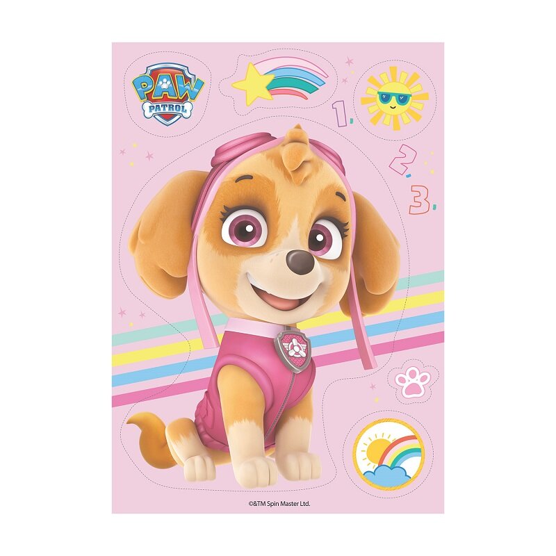 Paw Patrol Skye - Tortendekorationen Oblaten 6er-Pack