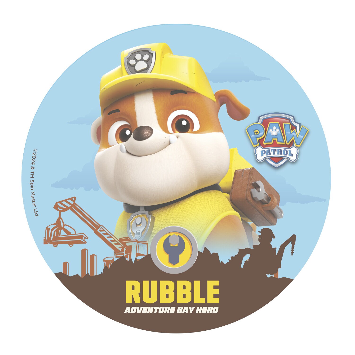 Tortenaufleger Paw Patrol Rubble - Oblate 20 cm