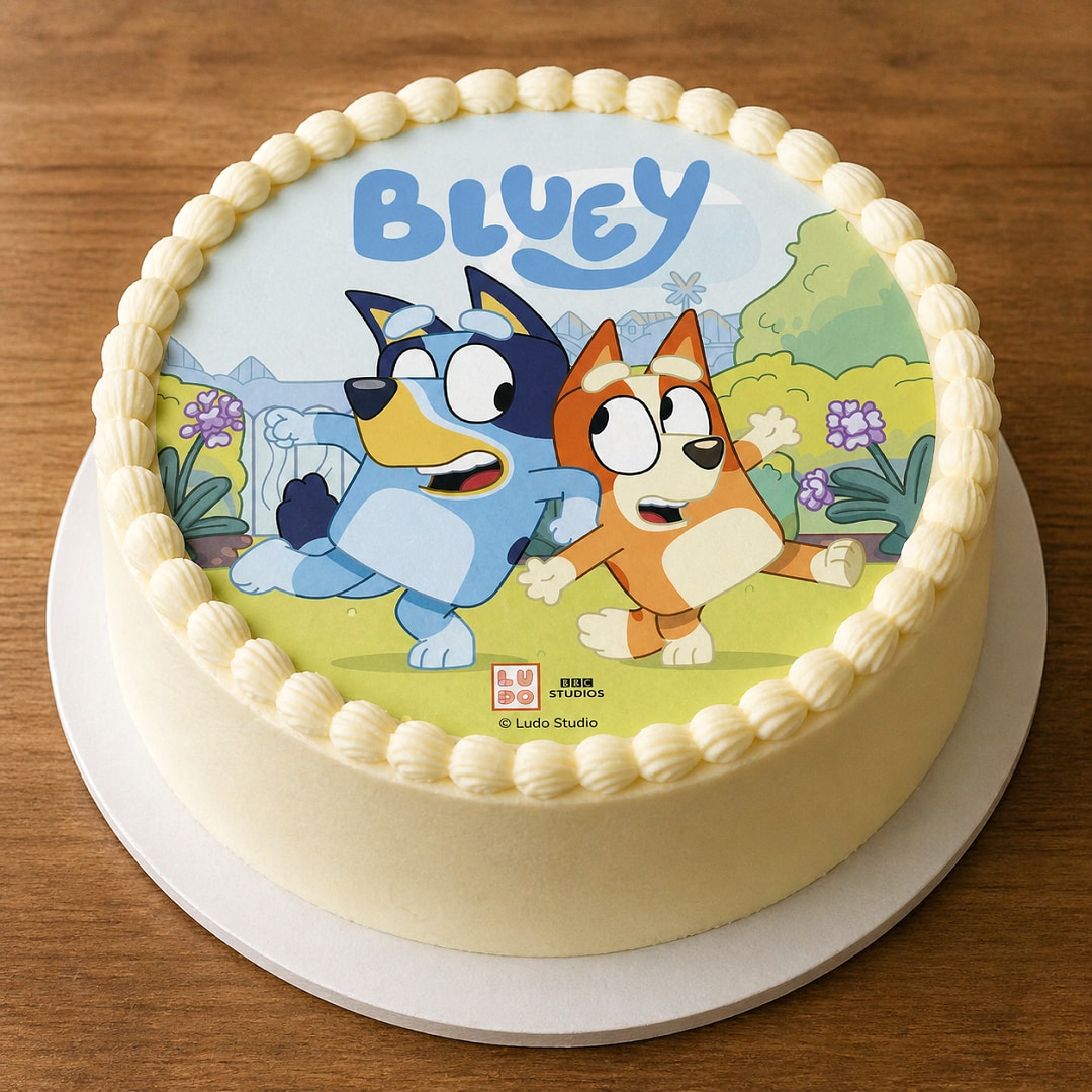 Tortenaufleger Bluey - Oblaten 20 cm