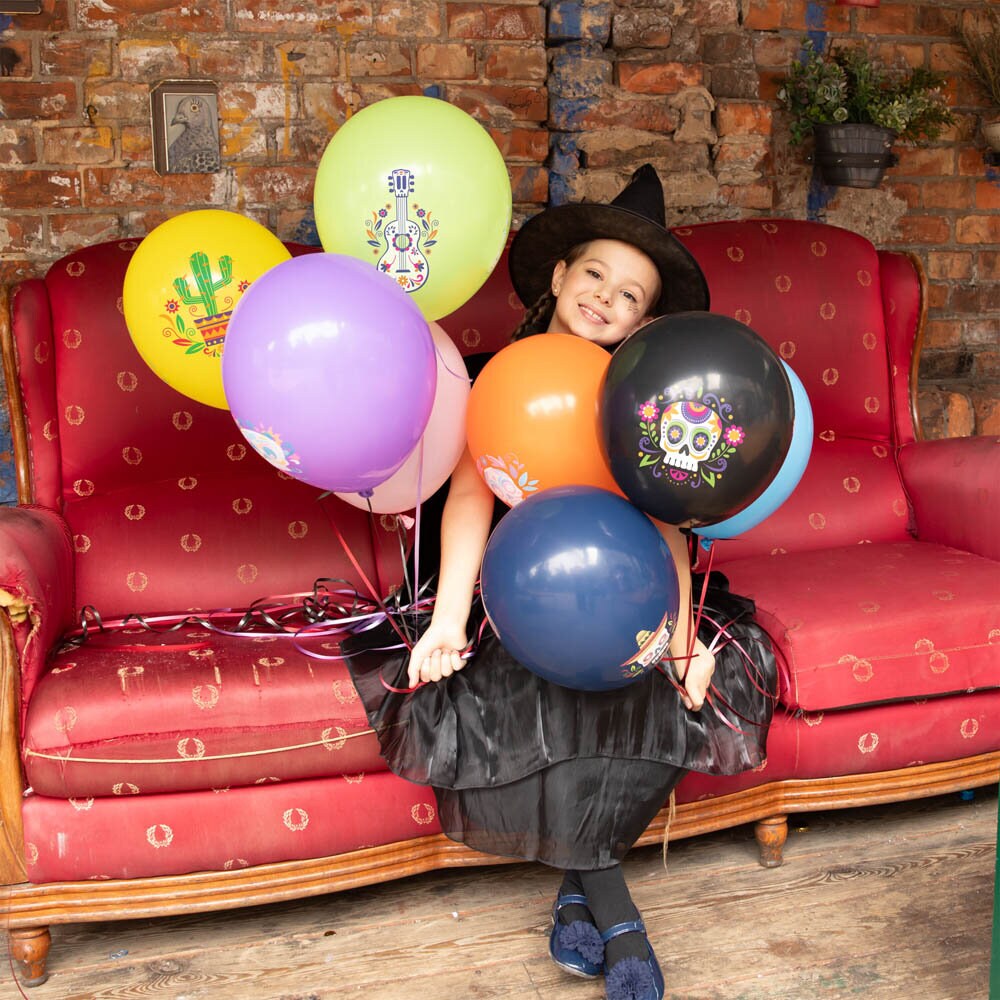 Day of the Dead Halloween Luftballons 8er-Pack