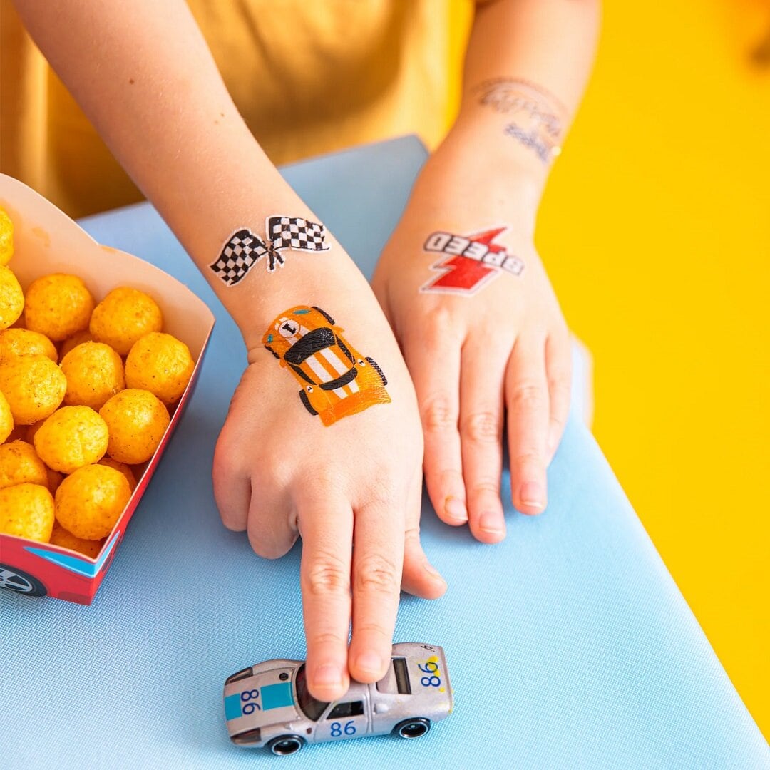 Rennwagen Tattoos 14er-Pack