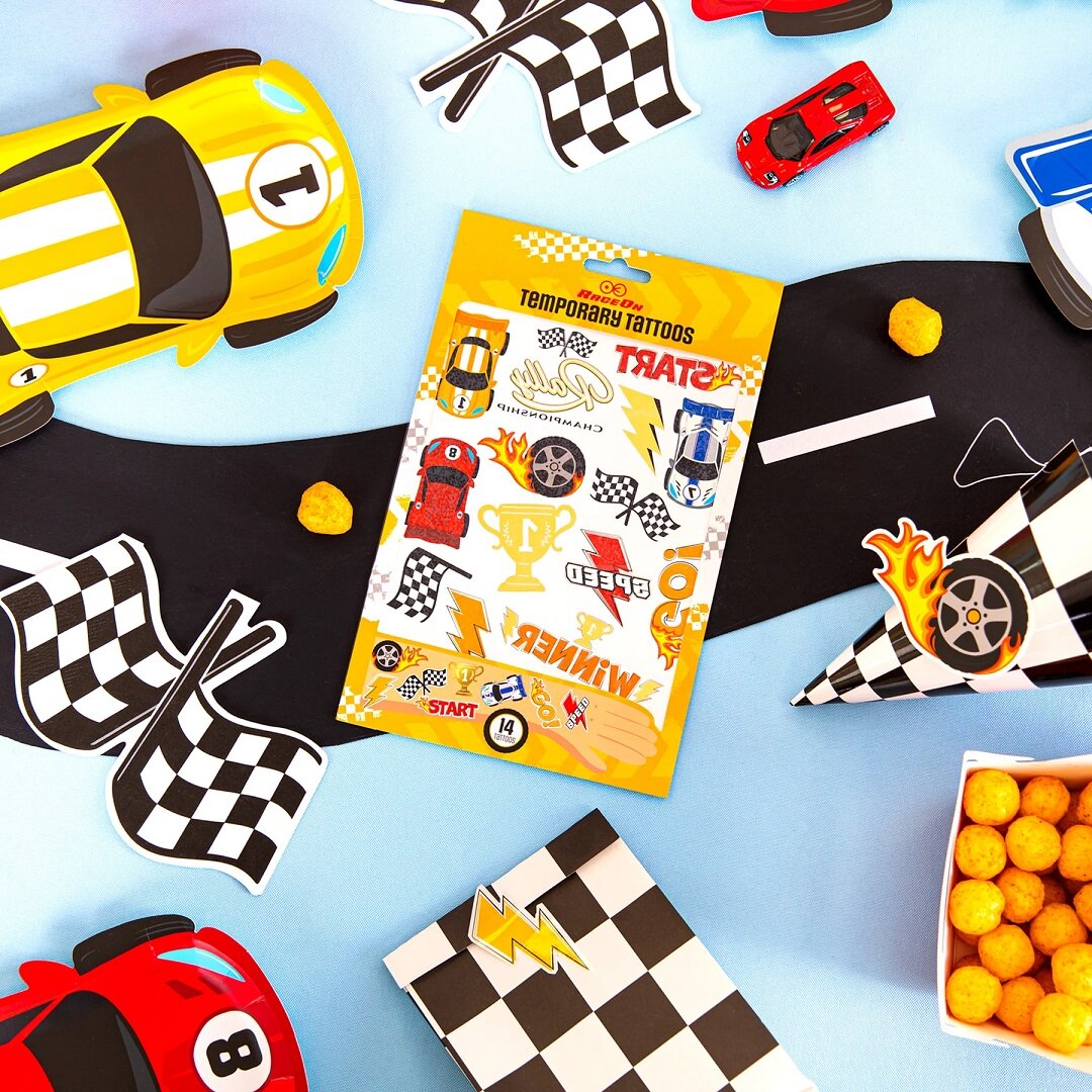 Rennwagen Tattoos 14er-Pack