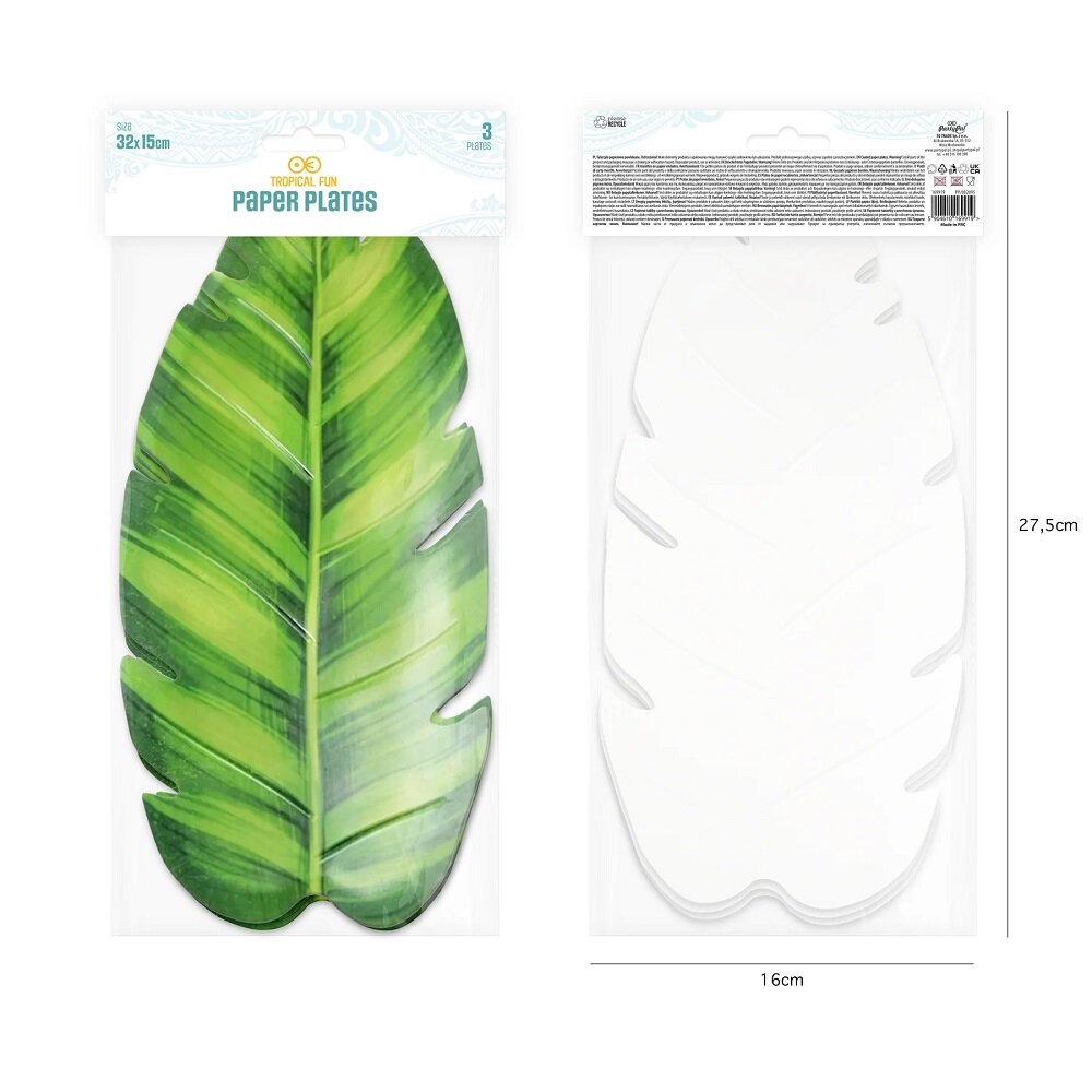 Servierplatten Tropische Bananenblätter 3er-Pack