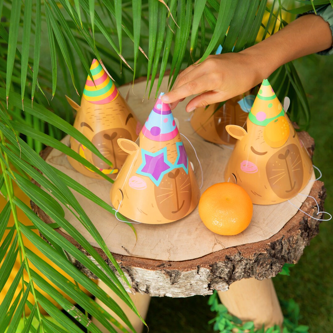Capybara Partyhüte 6er-Pack