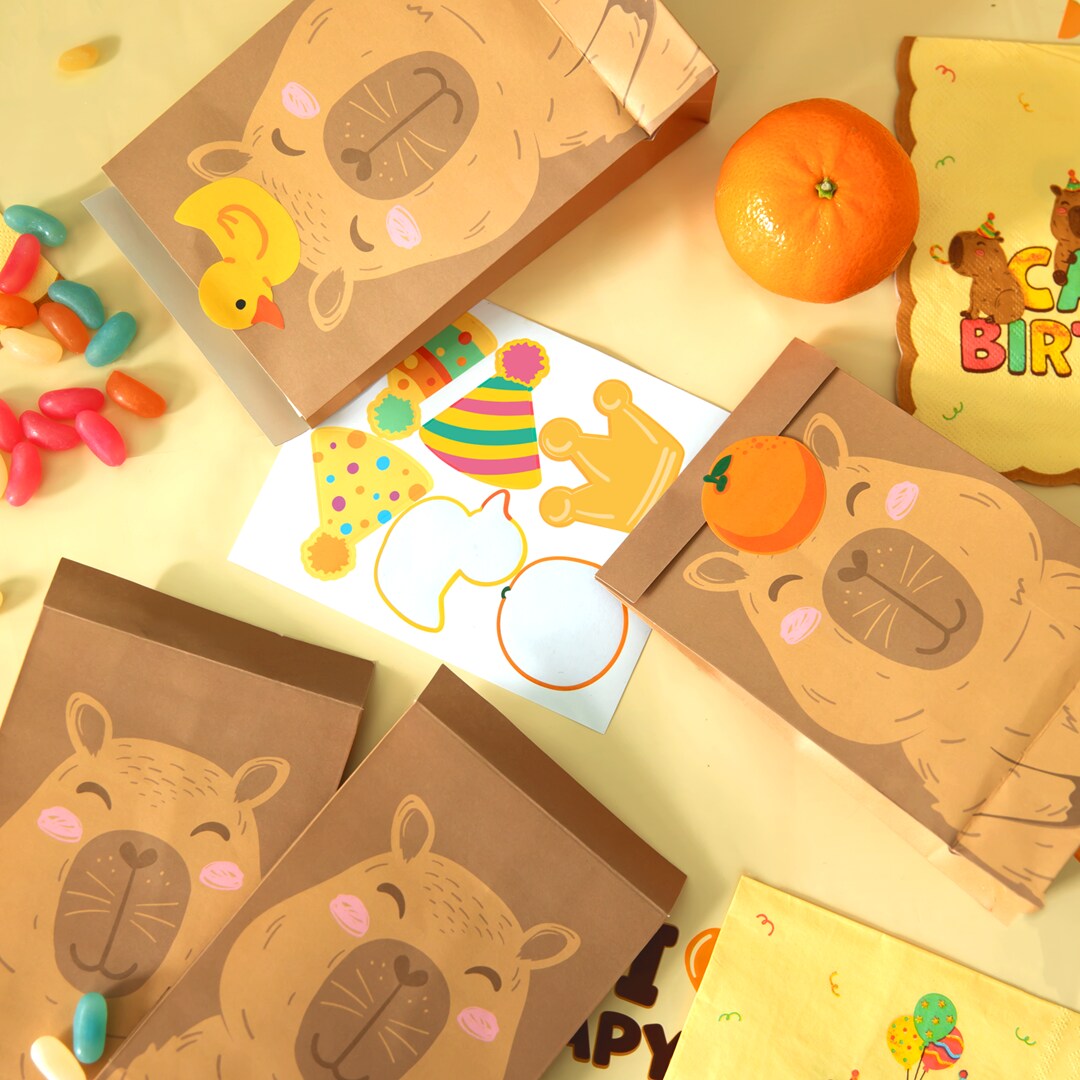 Capybara Mitgebsel-Tüten 6er-Pack